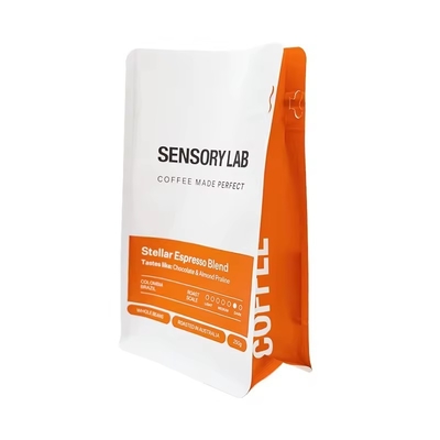 طباعة مخصصة 250g 340g 500g الحيوية قابلة للتحلل الجانبية غوسيت كيس البلاستيك مايلر ورق التعبئة والتغليف كيس أسفل مسطح