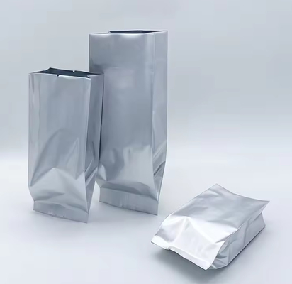 ورق الألومنيوم الفضي اللاميني الملمع الساخن الختم الخلفي الختم الجانبي غوسيت الغذاء تغليف الحقيبة كيس حبوب القهوة