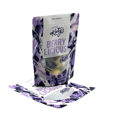 PET قابلة لإعادة التدوير Mylar Ziplock Stand Up Poch Bag Herbal Green Leaves Loose Black Coffee Doypack Sachet Matcha Tea Bag تخزين