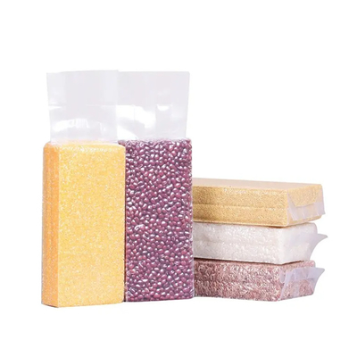 كيس التعبئة البلاستيكية النايلون الشفافة الرخيصة قوية الجانب غوسيت الختم 1KG/100kg أكياس التعبئة الفراغية للغذاء الأرز