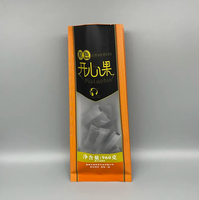 غطاء خلفي مخصص كيس واضح الجانب غسيت رباعي غطاء الوقوف الغذاء المكسرات وجبة خفيفة الحلوى ثمانية الجانب غطاء كيس بلاستيكي شفاف