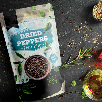 كيس التعبئة والتغليف التوابل التعبئة والتغليف البلاستيكي التوابل بابريكا كيس التعبئة والتغليف الغذائي المغلقة سحب قفاز