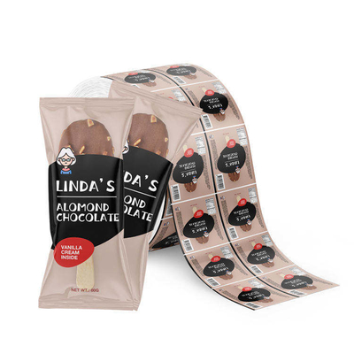 أفلام لفائف بلاستيكية مخصصة لطباعة أغلفة الطعام، تغليف الآيس كريم، رقائق الألومنيوم المصفحة