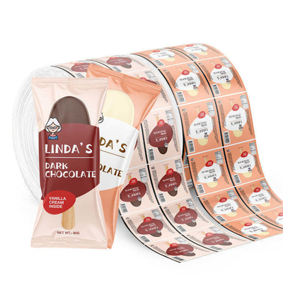 أفلام لفائف بلاستيكية مخصصة لطباعة أغلفة الطعام، تغليف الآيس كريم، رقائق الألومنيوم المصفحة