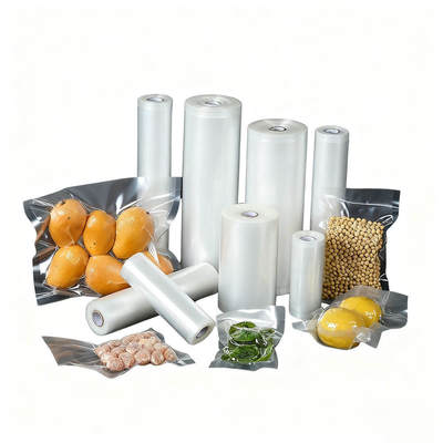 أكياس تفريغ نايلون شفافة مطبوعة حسب الطلب بالجملة، أكياس شفافة من جانب واحد للحوم أو الخضروات