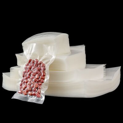 أكياس بلاستيكية شفافة من البوليستر الخالي من مادة BPA بالجملة، أكياس تفريغ هوائية صالحة للطعام، مع سطح طباعة بالحفر، لتغليف اللحوم