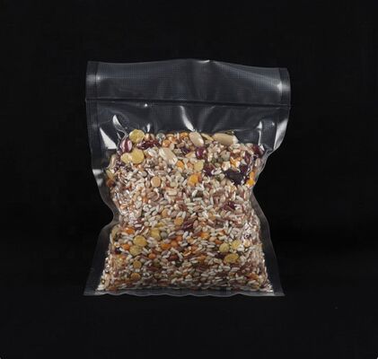 أكياس تفريغ مخصصة ومحكمة الغلق للسجق مع النقش، أكياس تغليف الطعام المفرغة من الهواء المقاومة للرطوبة PA/PE وأكياس الطعام