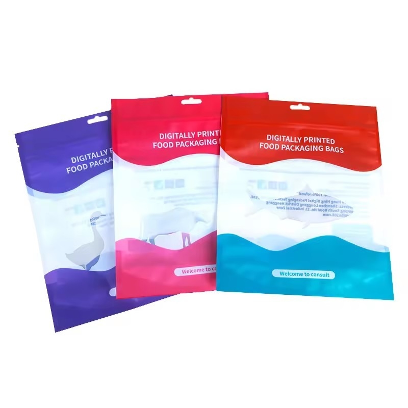 كيس Mylar المطبوع السريع القفل كيس التغليف وجبات خفيفة كيس التغليف الوقوف كيس للأطعمة وجبات خفيفة كيس التغليف هولوغرافي قابلة لإعادة الاستخدام