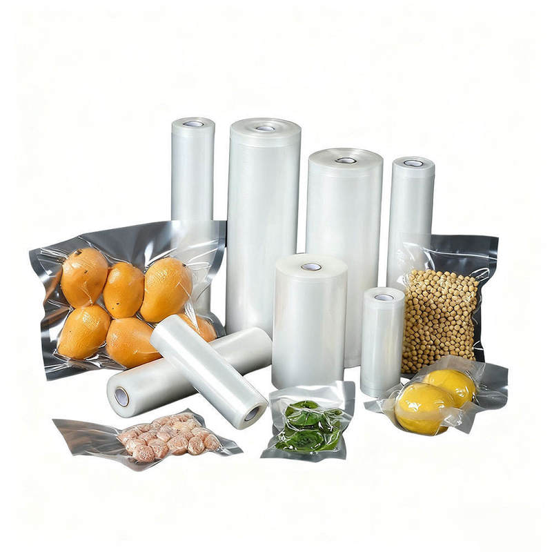 أكياس تفريغ نايلون شفافة مطبوعة حسب الطلب بالجملة، أكياس شفافة من جانب واحد للحوم أو الخضروات