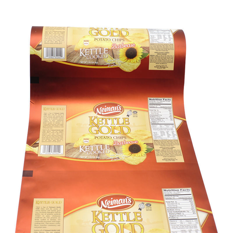 بطاقات فيلم كيس بلاستيكي من طراز غذائي من BOPP/VMCPP المصفوفة لآلات التعبئة