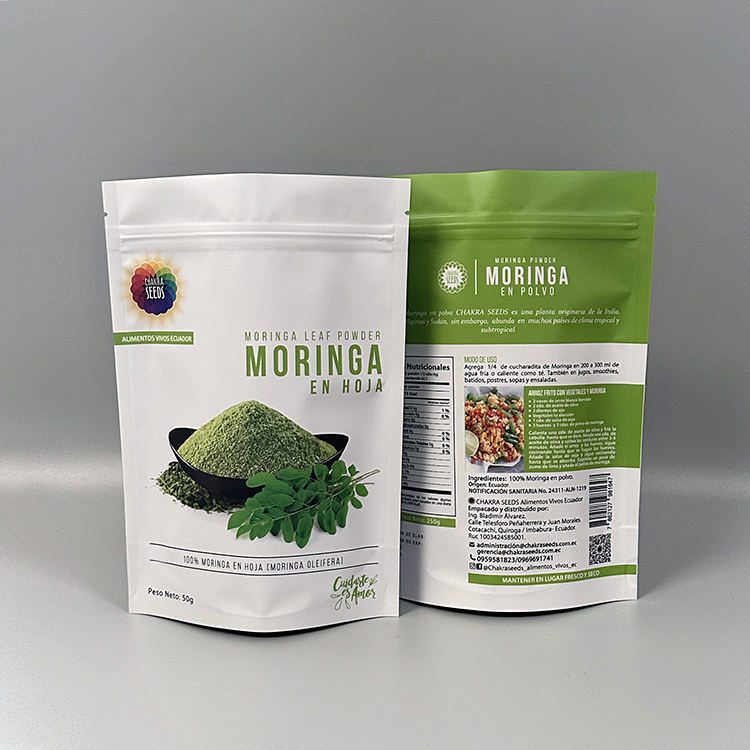 حقائب التعبئة الغذائية القابلة لإعادة الإغلاق والسحب السريع الوقوف الحقيبة التوابل المخصصة مسحوق التعبئة الحقيبة البلاستيكية